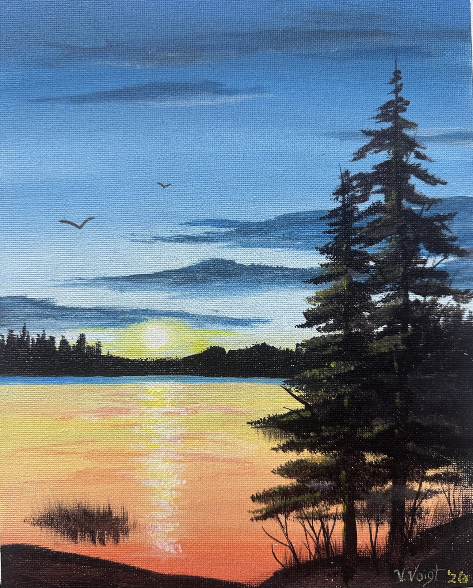 Sunset On Lake Wpine
